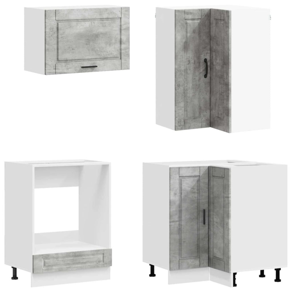 Unità Cucina PORTO 8 pcs Grigio Cemento Legno ingegnerizzato 3438500