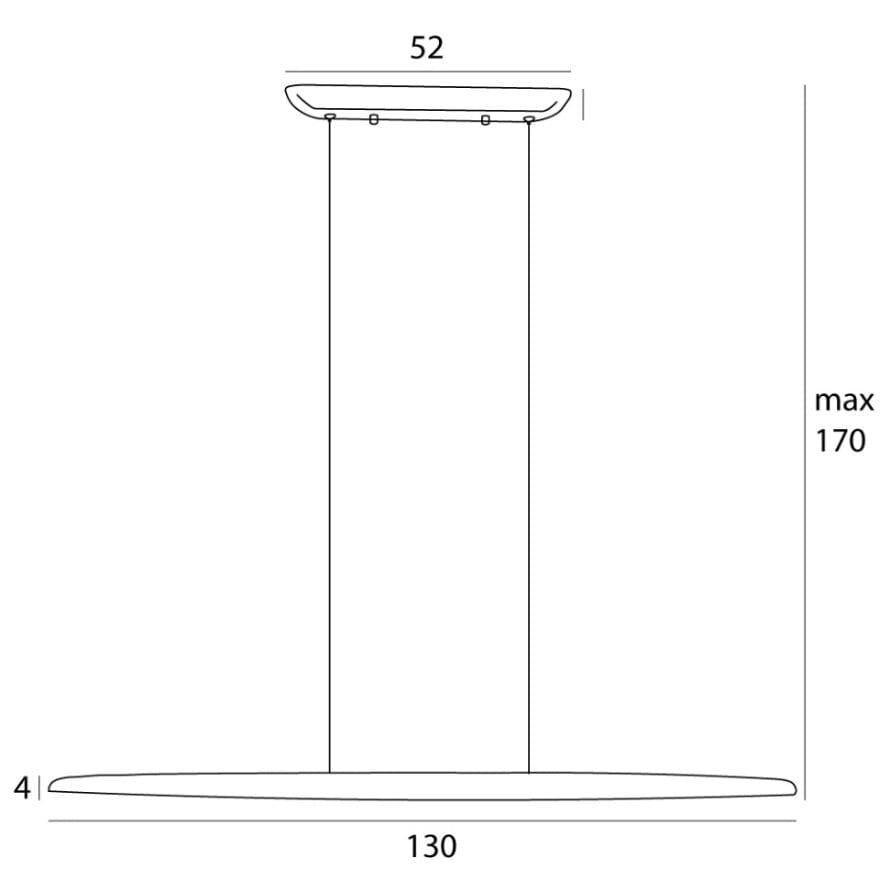 Lampada a sospensione WOODY 130cm LED 25W Maxlight P0598