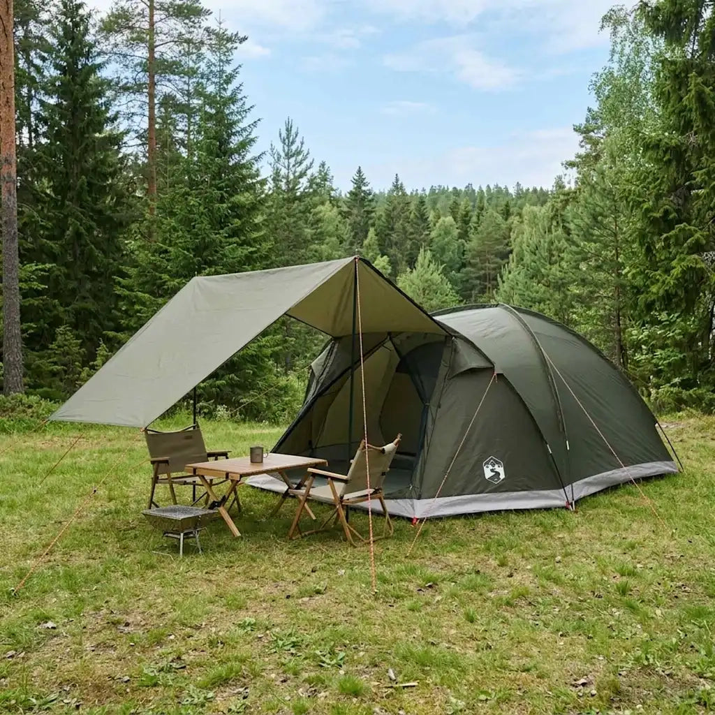 Tenda Capanna Verde militare 6 persone Poliestere e Acciaio 42028586