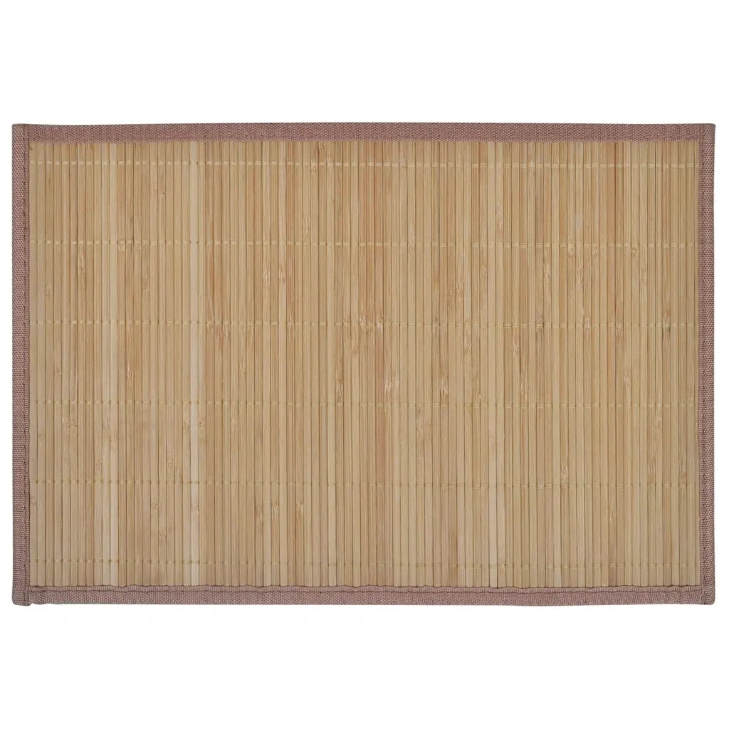 6 Tovagliette di Bamboo 30 x 45 cm Marrone