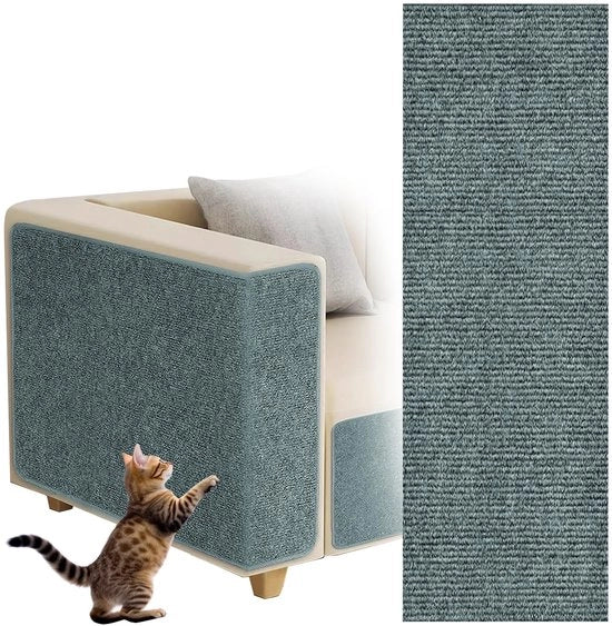 Krabbamatta autofficinabile per gatti, 40 x 100 cm, krabbamatta tagliabile, pannelli di protezione per muri, protezione contro graffi sui divani (grigio chiaro)