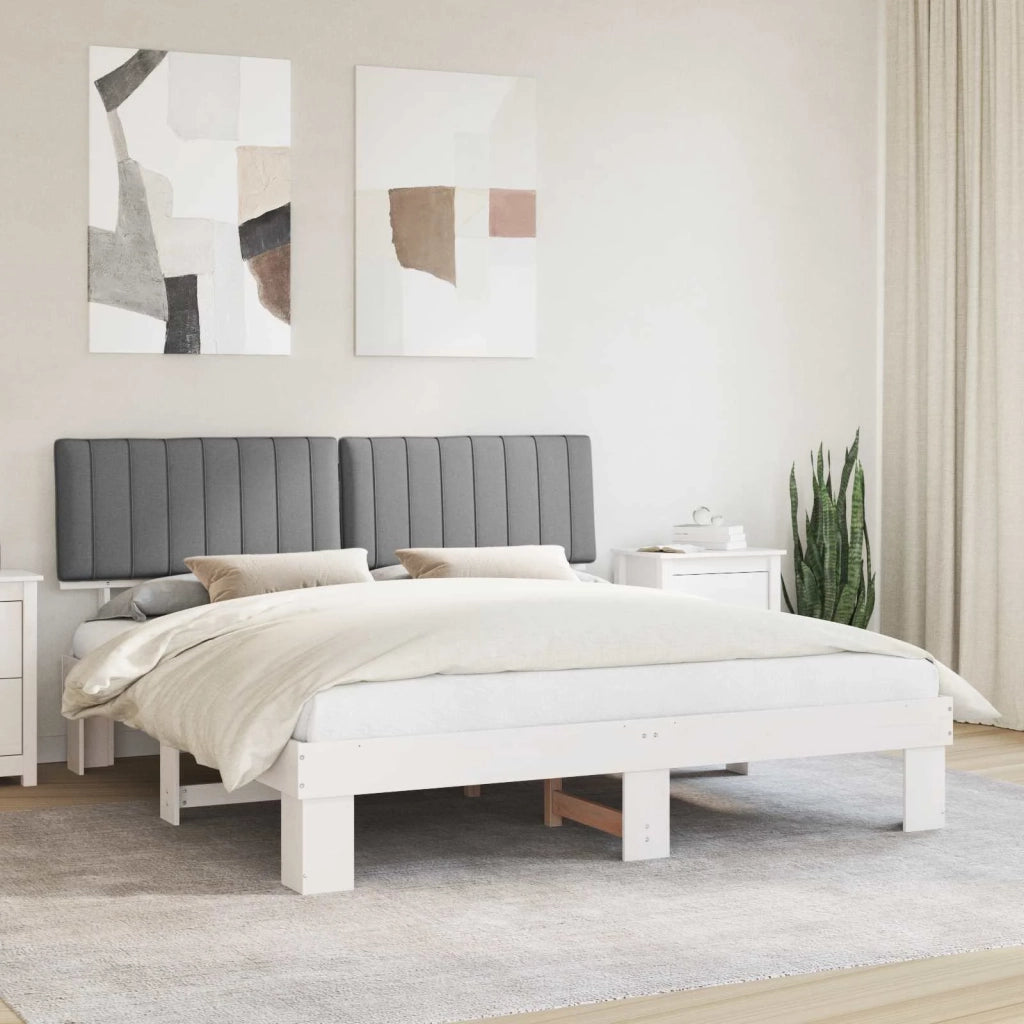 Letto con Testiera Rivestita Grigio chiaro 180 x 200 cm 3398103