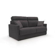 Margot Divano letto matrimoniale con schienale morbido alto in tessuto T02 176 cm (mat. 140x197) nero