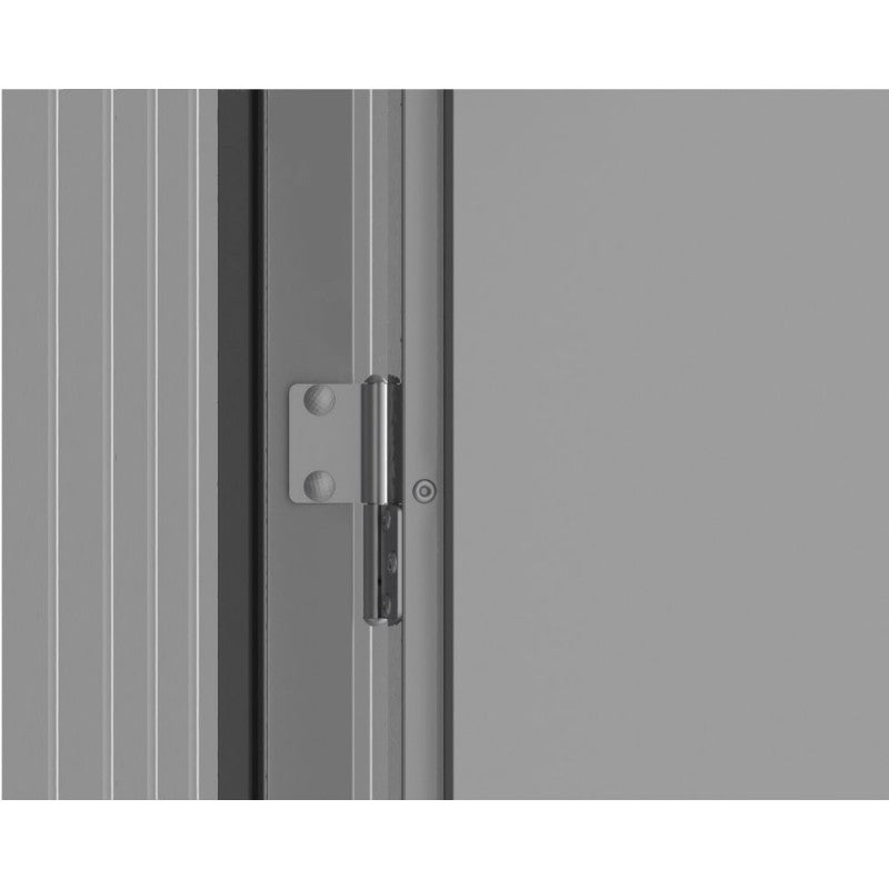 Casetta Box da Giardino 249,1x209,3x231,3 cm in Acciaio Zincato Grigio