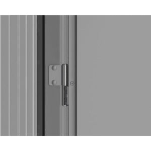 Casetta Box da Giardino 249,1x209,3x231,3 cm in Acciaio Zincato Grigio