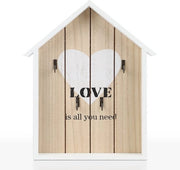 Pannello di chiusura in legno - Pannello di ingresso vintage - 1 pezzo - Bianco - Legno - 29,5 x 21,5 x 3,5 cm