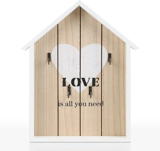 Pannello di chiusura in legno - Pannello di ingresso vintage - 1 pezzo - Bianco - Legno - 29,5 x 21,5 x 3,5 cm