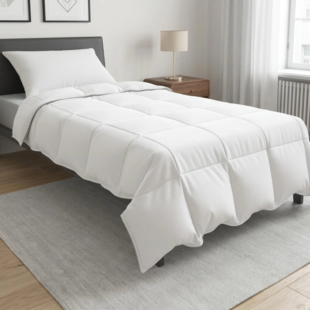 Set Duvet e Cuscino da Letto 2 pz Bianco Fibra di bambù 3431493