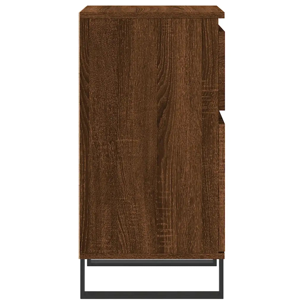 Credenze 2 pz Rovere Marrone 40x35x70 cm in Legno Multistrato 831179