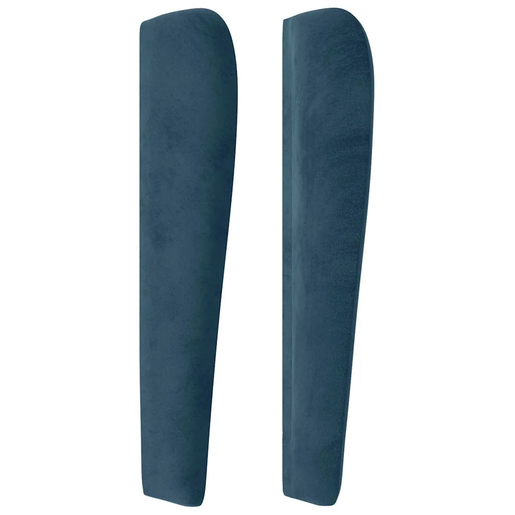 Testiera ad Orecchio Blu Scuro 183x23x118/128 cm in Velluto cod mxl 61409