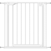 Cancelletto di sicurezza per scale, senza foratura, con chiusura automatica per bambini, cucina, scale, 76-82 x 76 cm, bianco