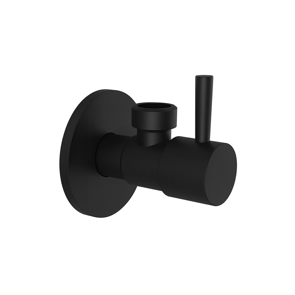 RUBINETTO SOTTOLAVABO D'ARREDO  MOD. MINIMAL 1/2x10- Nero Opaco 1/2x1/2- Remer- pezzi 1