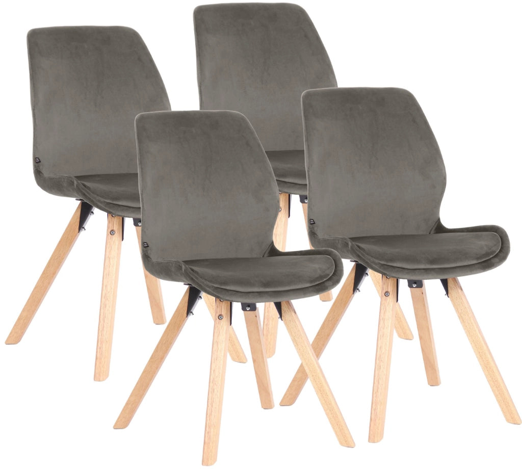 4er Set Stuhl Luna Samt
