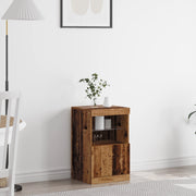 Credenza con luci LED Legno antico 41x37x67 cm