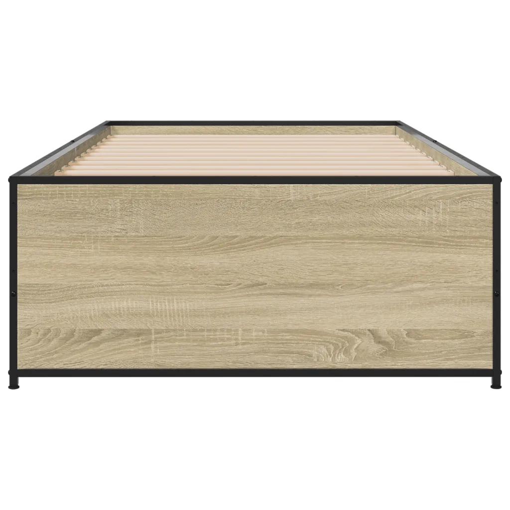 Giroletto Rovere Sonoma 90x200 cm Legno Multistrato e Metallo 845242