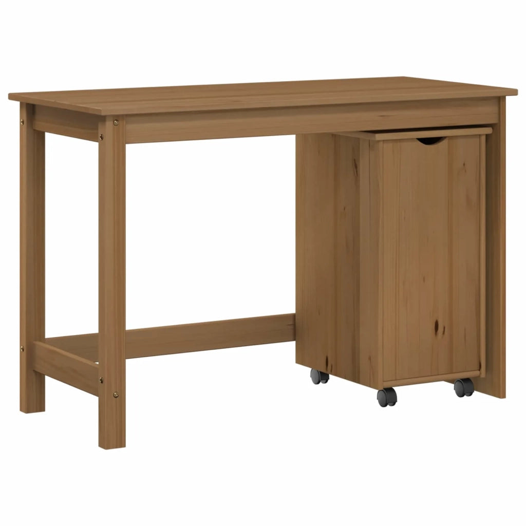 Set di Scrivania e Armadietto 2 pz Marrone Miele 3438780