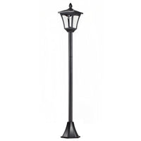 Lampione da Giardino Led a Energia Solare Nero 160 cm
