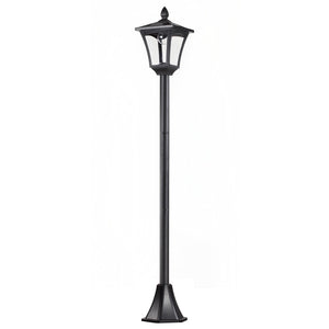 Lampione da Giardino Led a Energia Solare Nero 160 cm