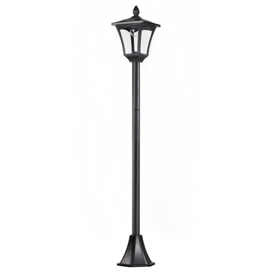 Lampione da Giardino Led a Energia Solare Nero 160 cm