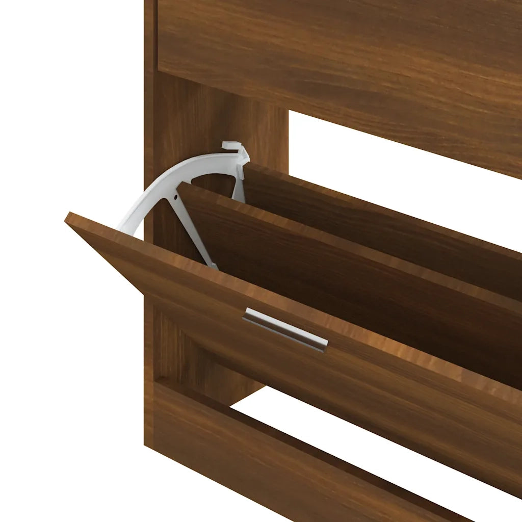 Scarpiera | Mobile per scarpe Rovere Marrone 63x24x81 cm in Legno Multistrato