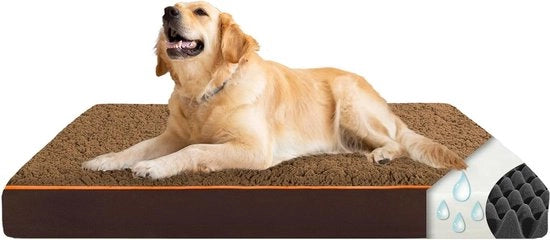 Letto per cani ortopedico - a forma di E - adatto per cani grandi - 110 x 80 x 8 cm