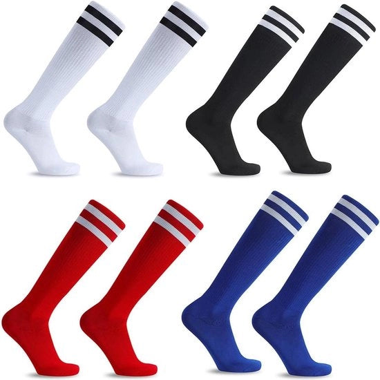 4 paia di calzettoni antiscivolo per bambini - calzettoni sportivi unisex per ragazzi e ragazze per calcio, pallacanestro, corsa