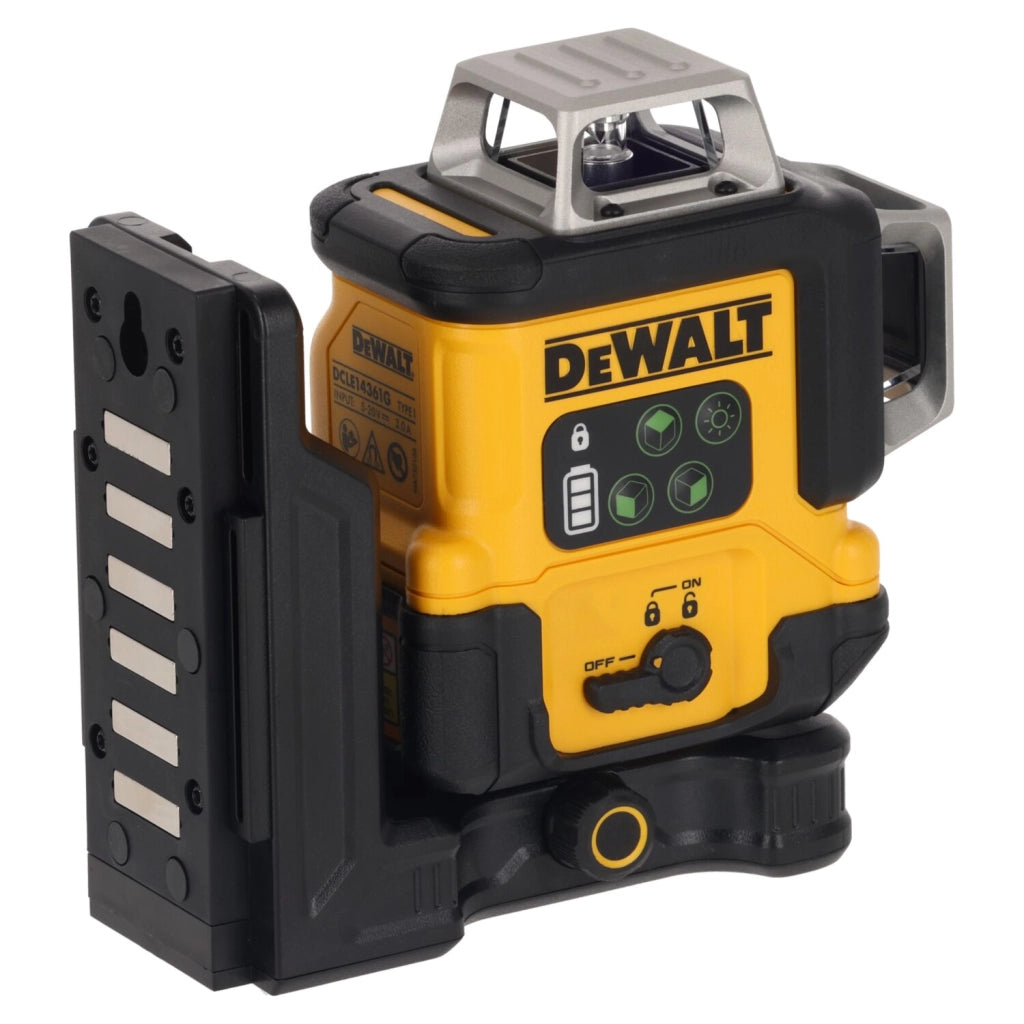 Tracciatore laser DeWalt DCLE14361GB-XJ 18V 3x360° luce verde USB-C autolivellante