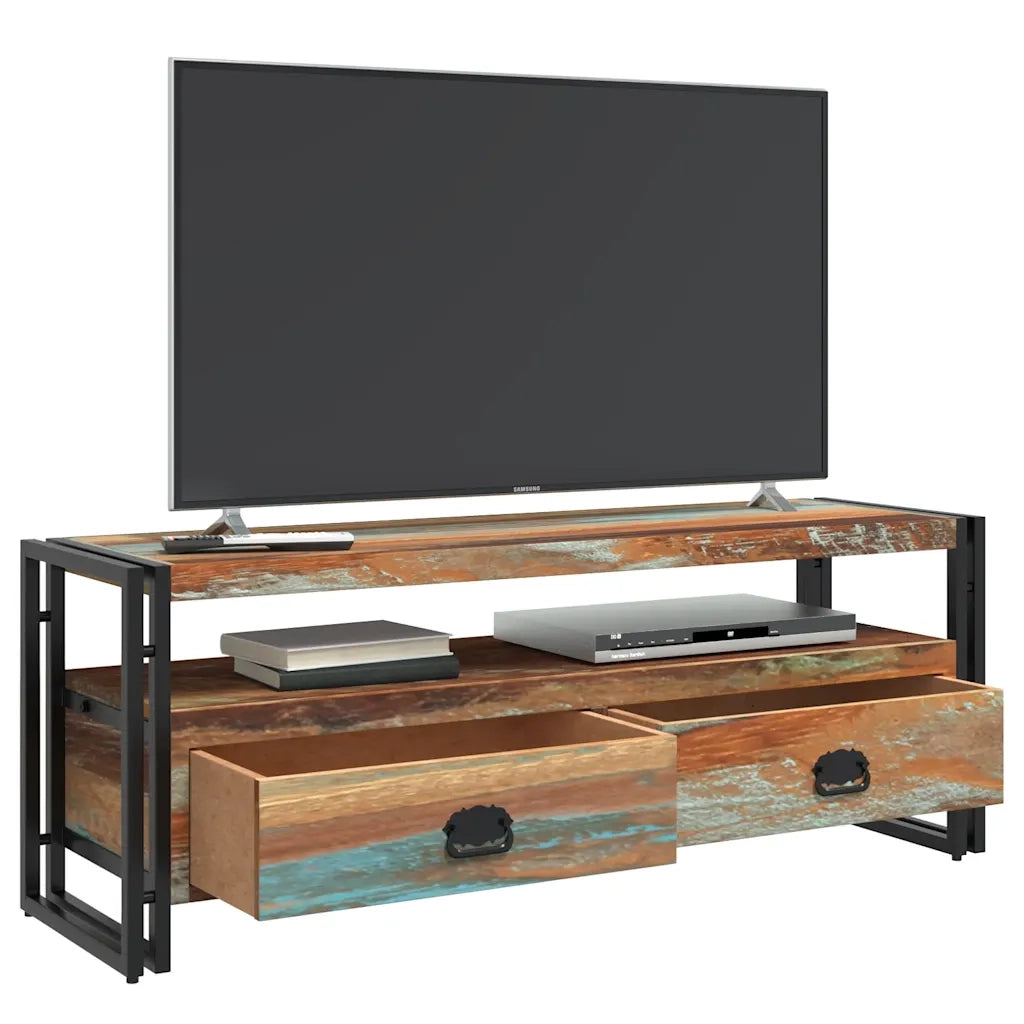 Mobile Porta TV-Credenza TV in Legno Massello di Recupero