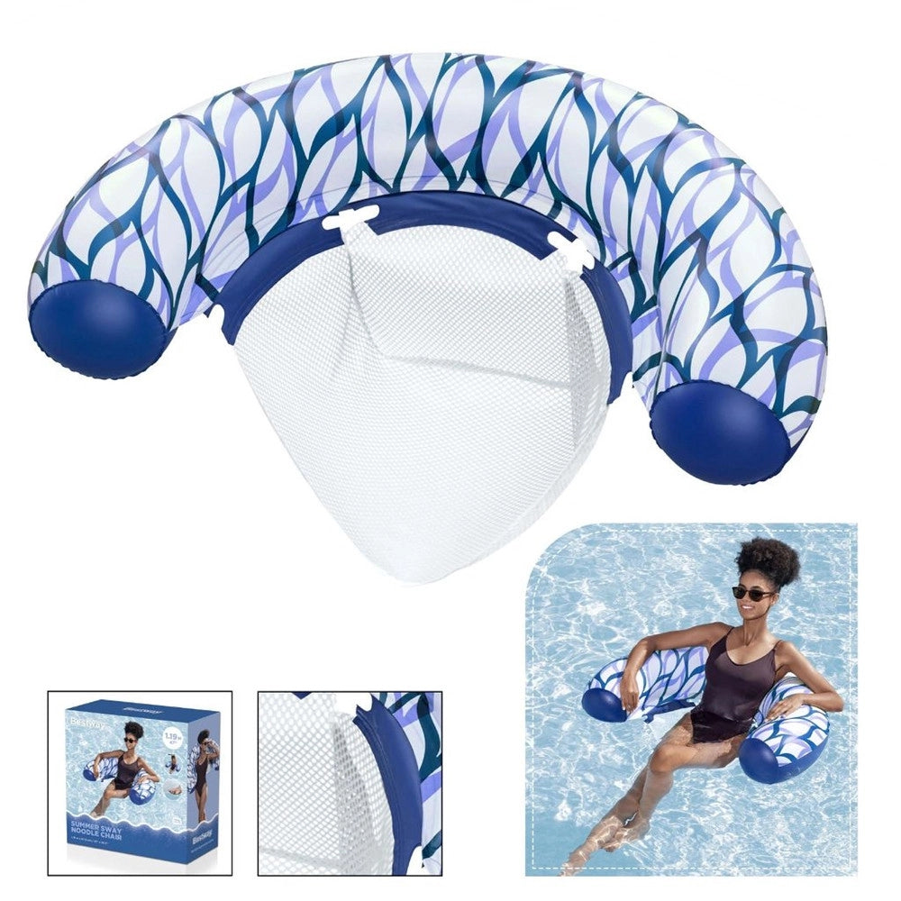 Trade Shop - Sdraio Poltrona Gonfiabile Galleggiante Summer Sway In Rete Da Piscina Mare Lago 43922 -