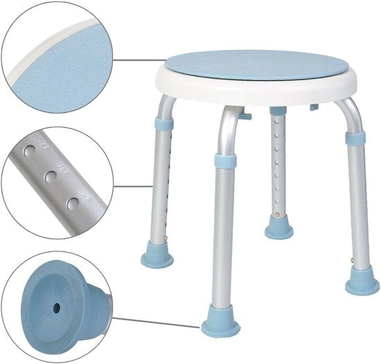 Supporto doccia - Rond - Regolabile in altezza - Blu  B 33 x D 33 x H 36-51 cm
