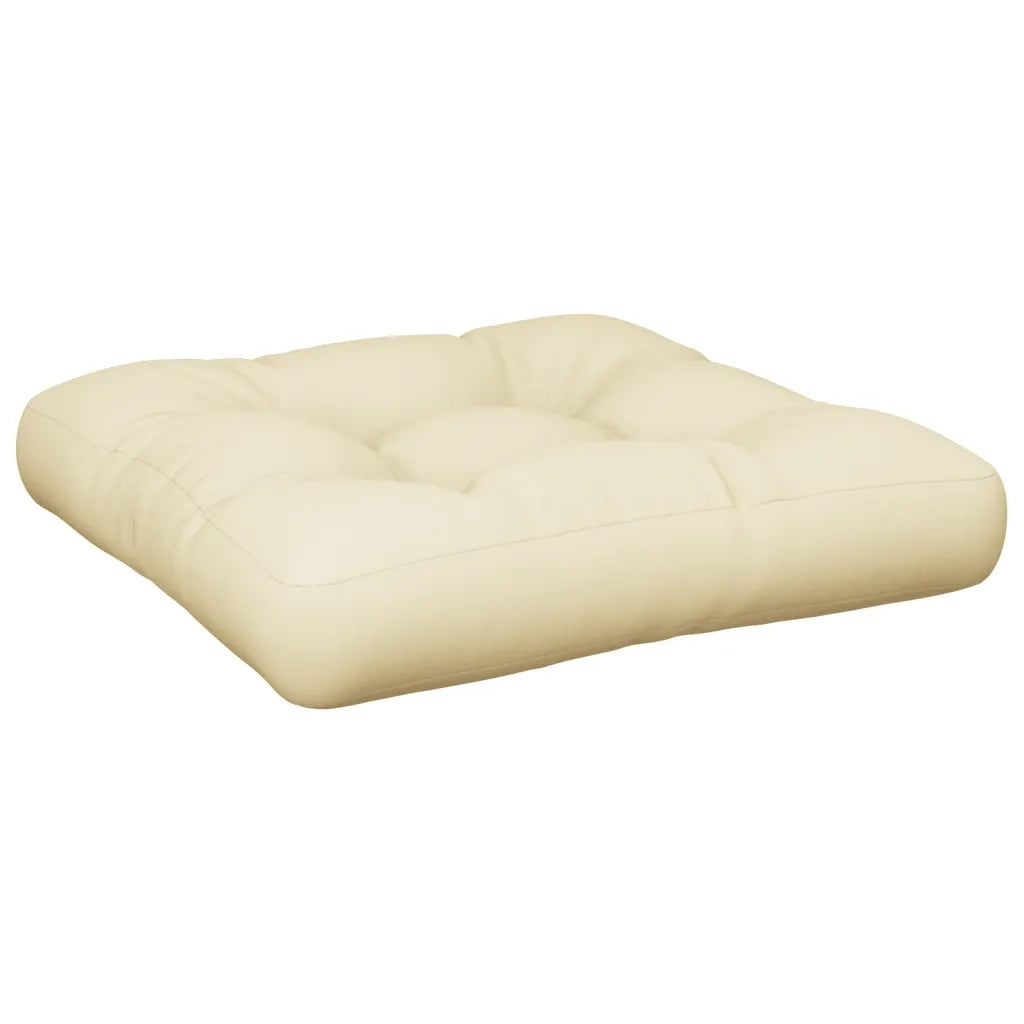 vidaXL Cuscino per Pallet Crema 58x58x10 cm in Tessuto