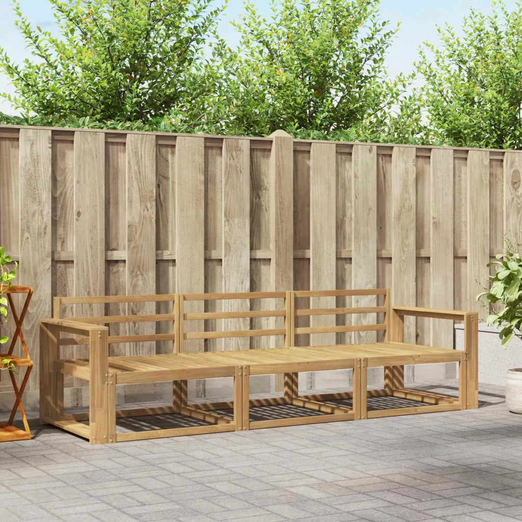 Set di divani da esterno 3 pcs Bianco 257,5 x 83 x 73 cm
