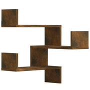 Scaffale Parete | Ripiano a parete | Mensola a parete Angolo Rovere Anticato 40x40x50cm Multistrato