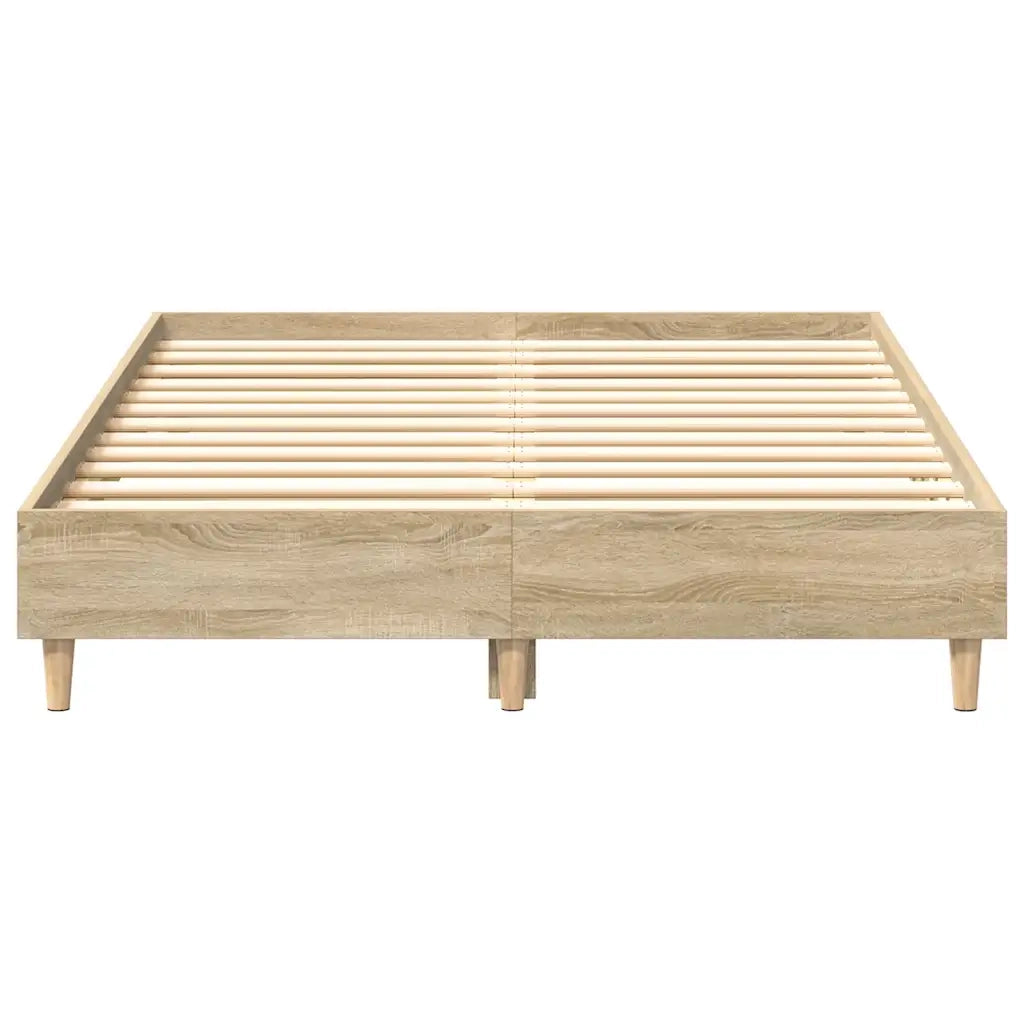 vidaXL Giroletto senza Materasso Rovere Sonoma 140x190cm in Truciolato