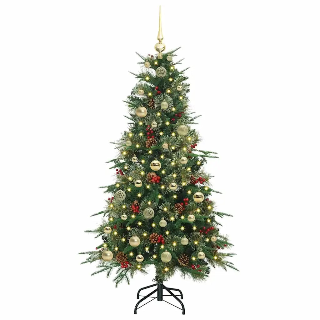 Albero di Natale | Decorazioni natalizie Artificiale con Rami Pieghevoli Verde 150 cm