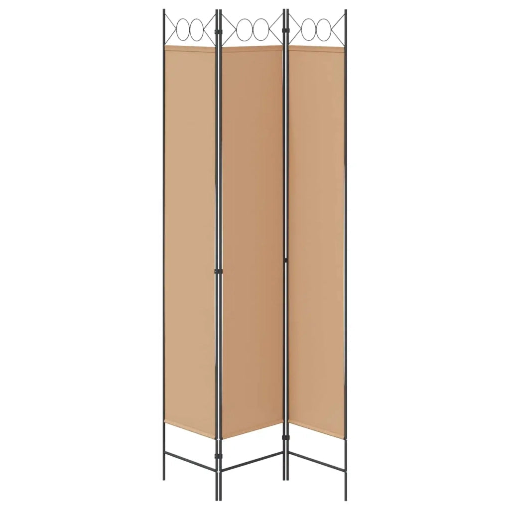 Paravento a 3 pannelli Beige 120 x 220 cm Tessuto 42039203