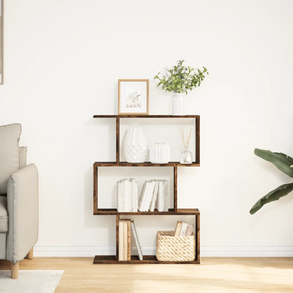 vidaXL Libreria 3 Ripiani Rovere Fumo 70x24x97 cm in Truciolato