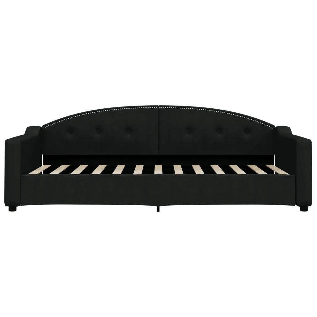 Divano Letto con Letto Estraibile-Sofa Letto-Daybed Nero 90x200 cm in Tessuto 124632