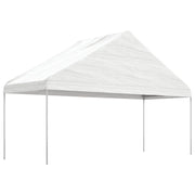 Gazebo con Tetto Bianco 5,88x2,23x3,75 m in Polietilenecod mxl 103551