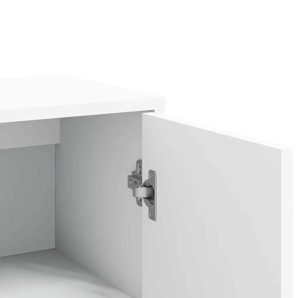 Credenza-Buffet-Armadio da cucina Bianca 60x31x84 cm in Legno Multistrato 413803