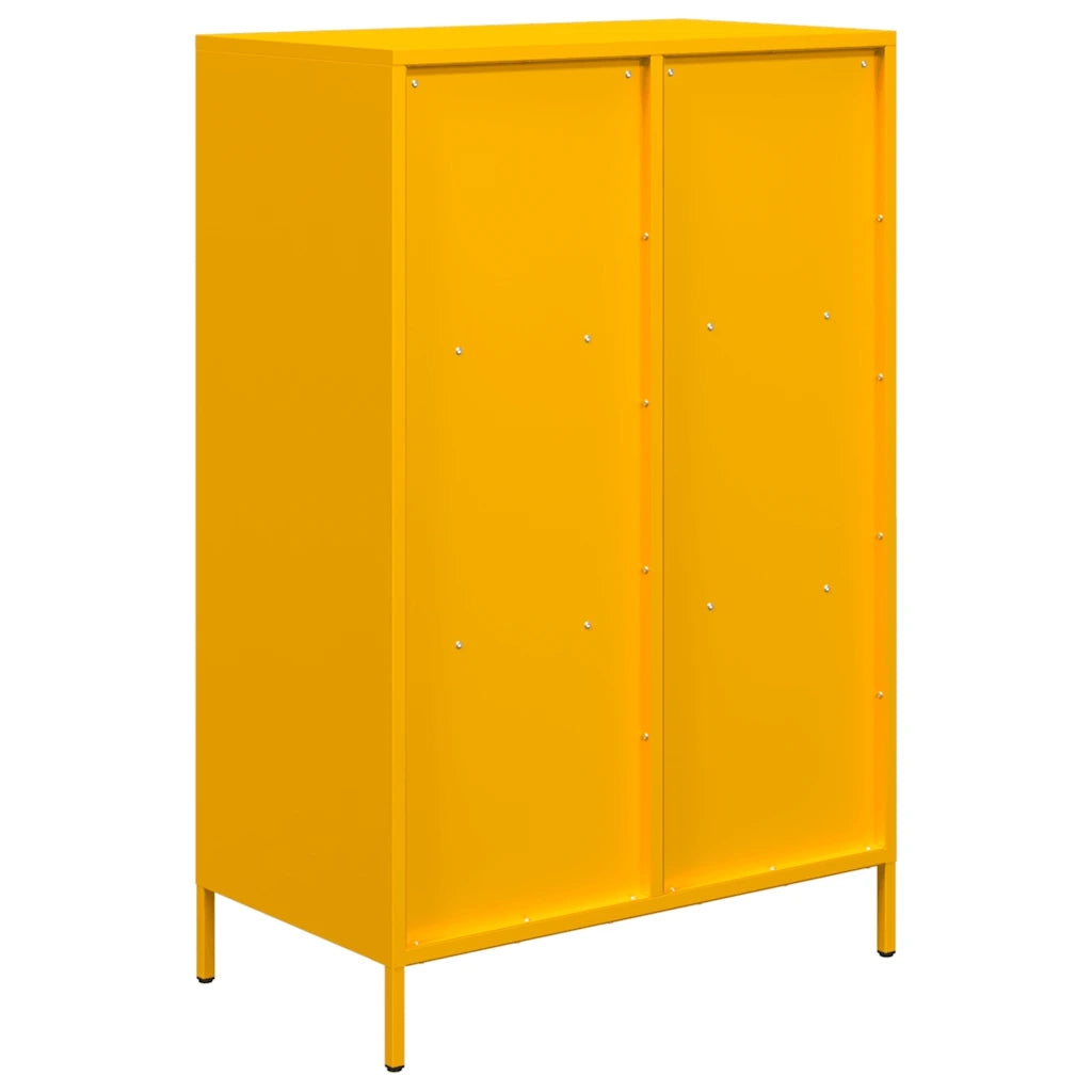 Credenza Giallo Senape 68x39x103,5 cm in Acciaio