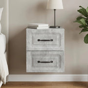 Mobiletto da notte a muro Grigio Cemento 34,5 x 33 x 40 cm 899321
