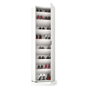 Abuela, Armadio Multiuso 1 Anta 7 Ripiani Made in Italy, 50x182h cm Bianco