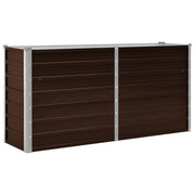 Fioriere | Cassetta per fiori | Letto Rialzato Giardino Marrone 160x40x77 cm in Acciaio Zincato