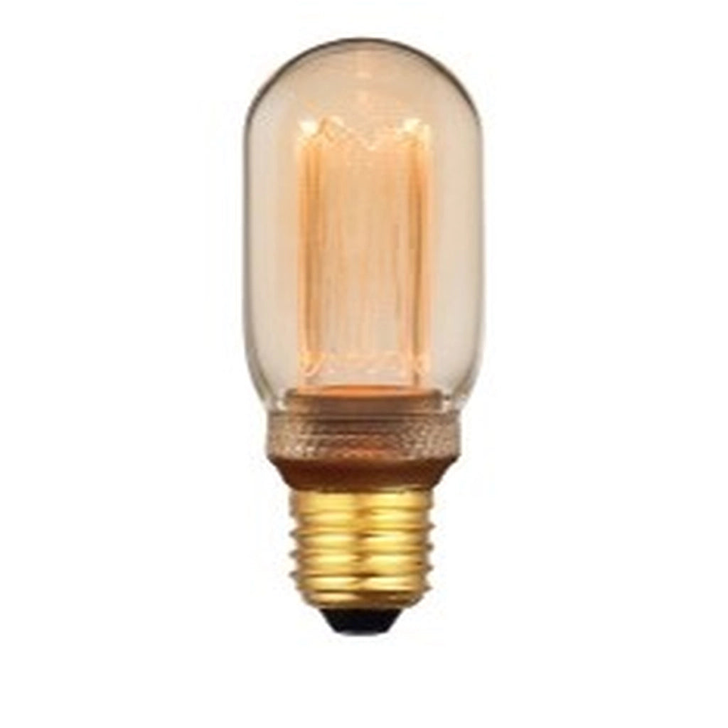 Lampadina filamento ambra tubolare E27 — 4x11 cm