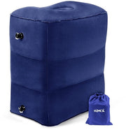 Supporto per piedi per viaggi aerei, sostenitore di gambe portatile, cuscino per viaggi, cuscino per gambe, cuscino per piedi, aereo, supporto per piedi portatile e inflabile per bambini che dormono in auto/aereo (blu)
