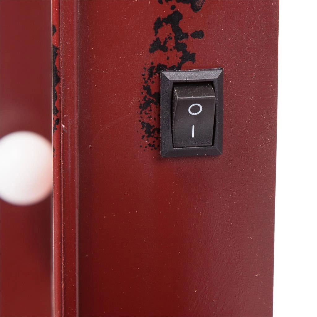 Placca da muro luminosa in plastica rossa 43x64x10h cm