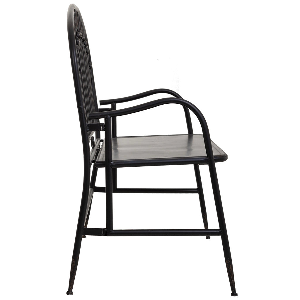 Sgabello in metallo nero 118x56x98h