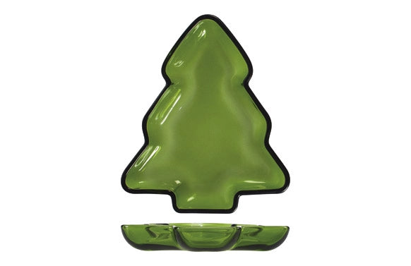 Piatto a forma di Albero di Natale Rosso 20X17X2.5