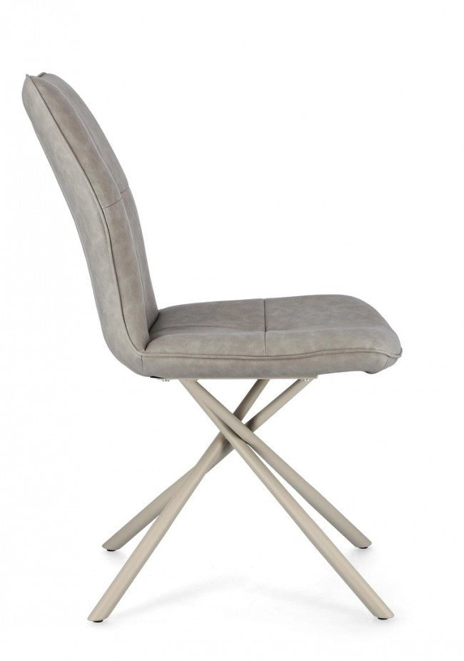 Set 2 Sedie 50x66x94h cm Kepler Pu Tortora